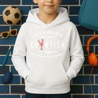 Crawfish Boil Gift Weekend Forecast Cajun And Beer Party Meaningful Gift Kids Hoodie thumb 2
