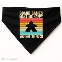 Cool Board Games Meeple Gaming Nerd Game Night Cool Gift USA-Made Doggie Bandana thumb 0