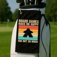Cool Board Games Meeple Gaming Nerd Game Night Cool Gift Golf Towel thumb 2