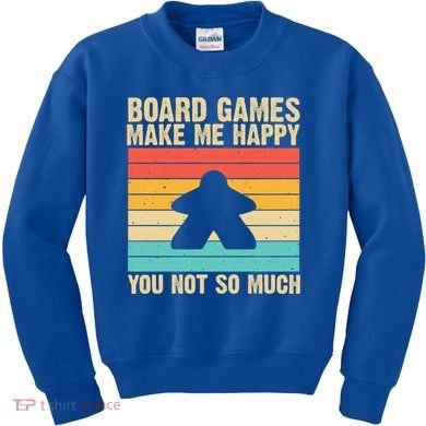 Cool Board Games Meeple Gaming Nerd Game Night Cool Gift Kids Sweatshirt