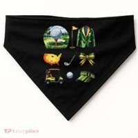 Coquette Bow Golf Tournament Art USA-Made Doggie Bandana thumb 0
