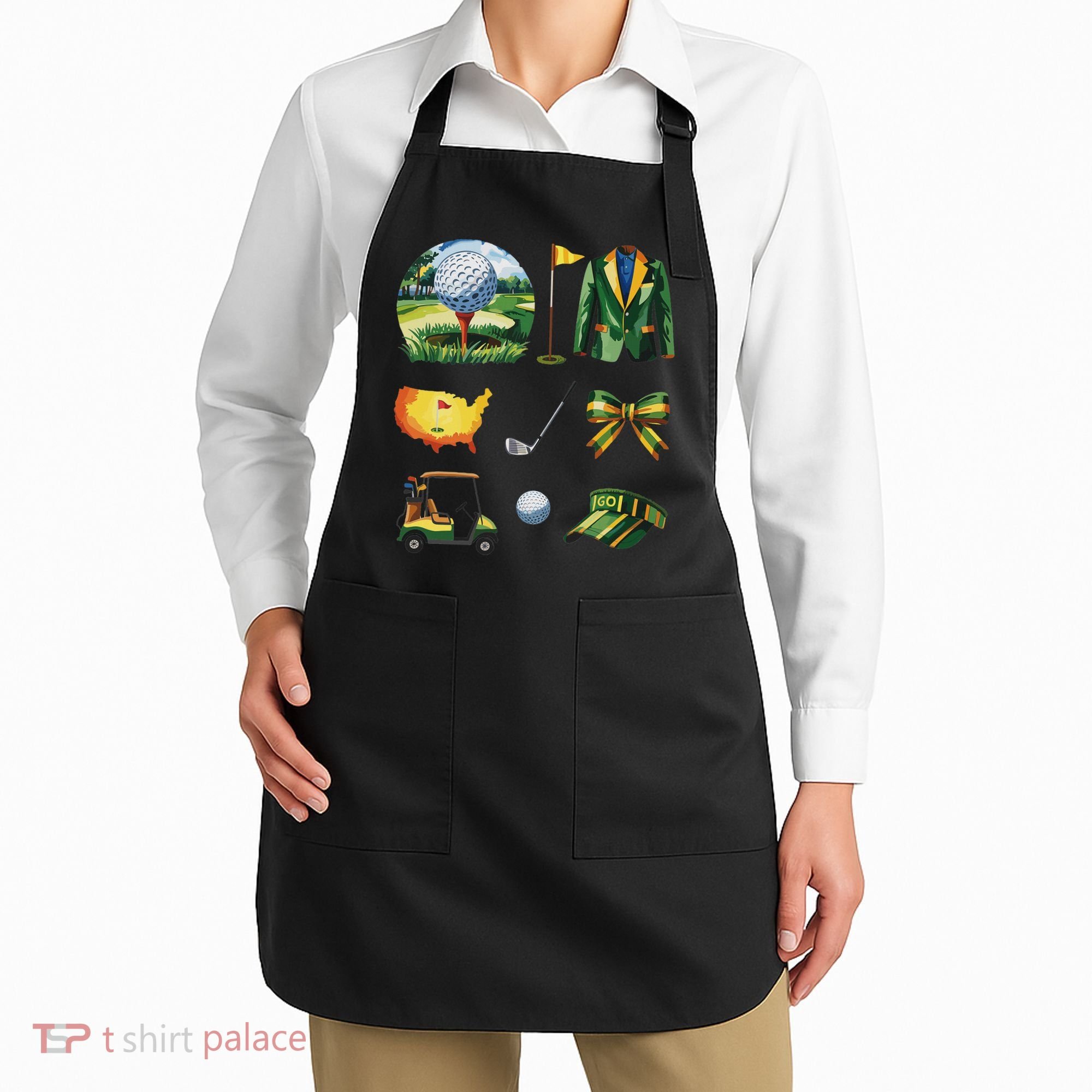Coquette Bow Golf Tournament Art Apron