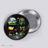 Coquette Bow Golf Tournament Art Button thumb 0