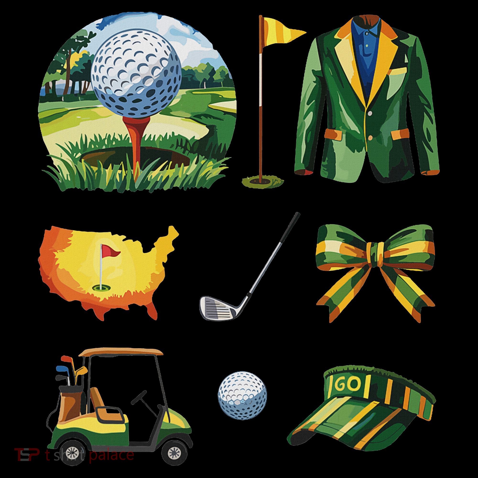 Coquette Bow Golf Tournament Art Women's Hoodie