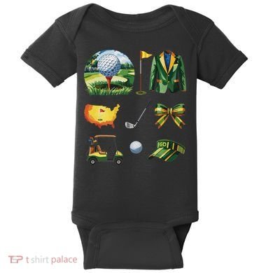 Coquette Bow Golf Tournament Art Baby Bodysuit