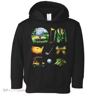 Coquette Bow Golf Tournament Art Toddler Hoodie