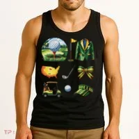 Coquette Bow Golf Tournament Art Tank Top thumb 3