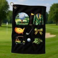 Coquette Bow Golf Tournament Art Golf Towel thumb 1