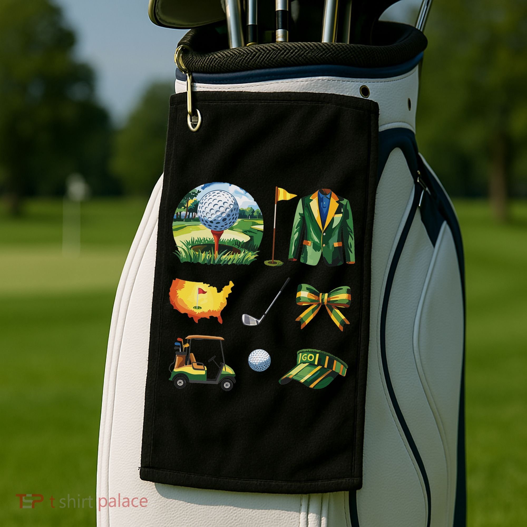 Coquette Bow Golf Tournament Art Golf Towel