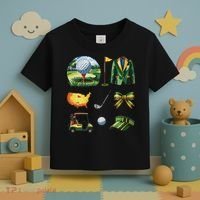 Coquette Bow Golf Tournament Art Toddler T-Shirt thumb 3