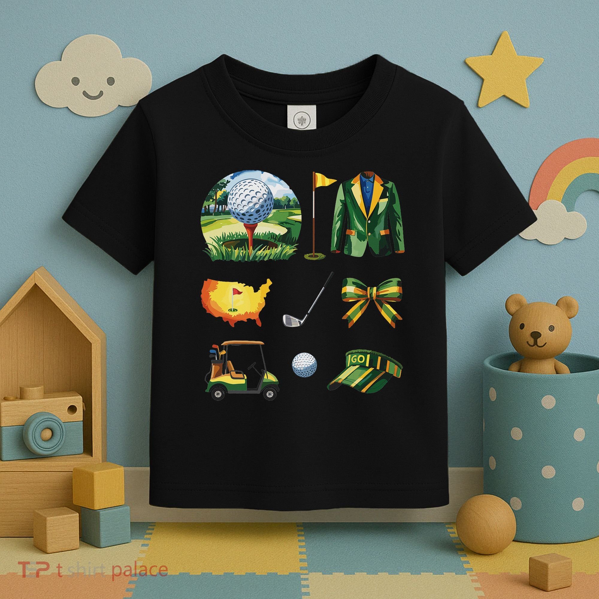 Coquette Bow Golf Tournament Art Toddler T-Shirt