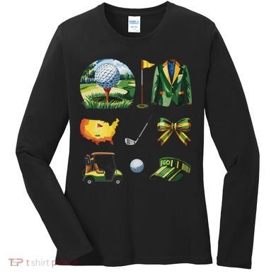 Coquette Bow Golf Tournament Art Women's Long Sleeve Shirt