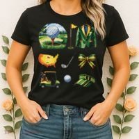 Coquette Bow Golf Tournament Art Women's T-Shirt thumb 2