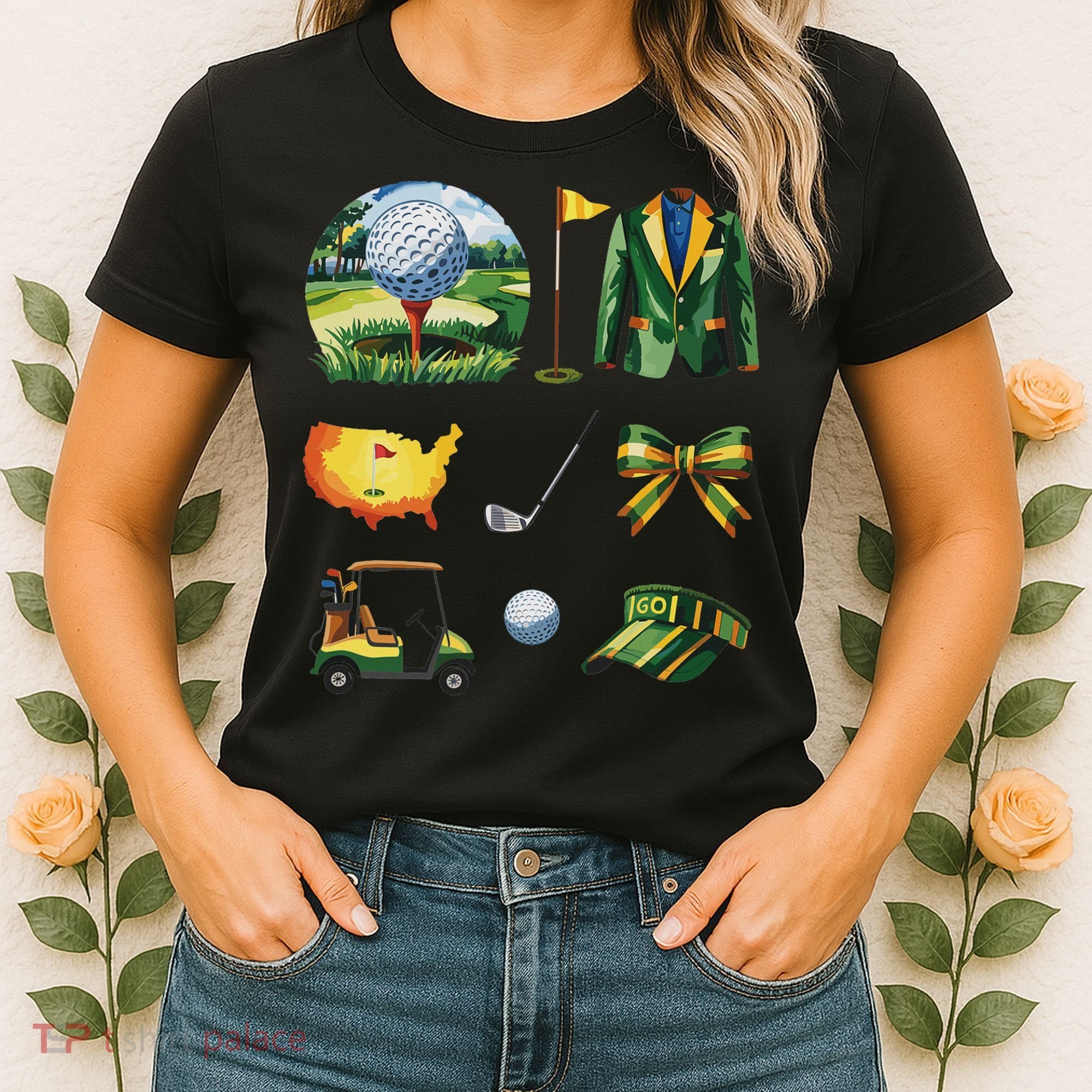 Coquette Bow Golf Tournament Art Women's T-Shirt