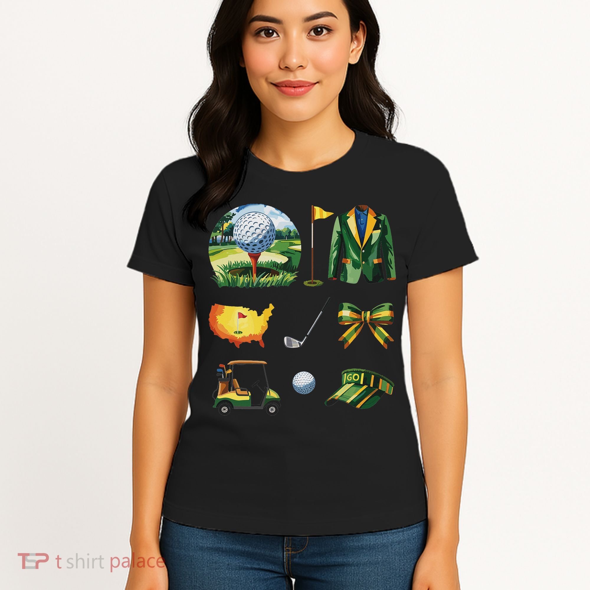 Coquette Bow Golf Tournament Art Women's T-Shirt