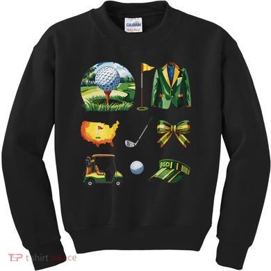 Coquette Bow Golf Tournament Art Kids Sweatshirt