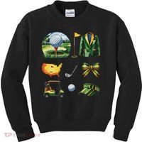 Coquette Bow Golf Tournament Art Kids Sweatshirt thumb 0
