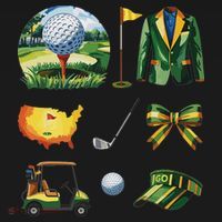 Coquette Bow Golf Tournament Art Kids Sweatshirt thumb 2