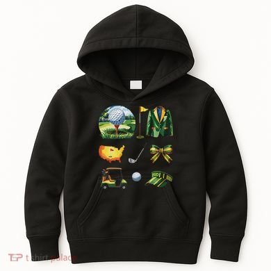 Coquette Bow Golf Tournament Art Kids Hoodie