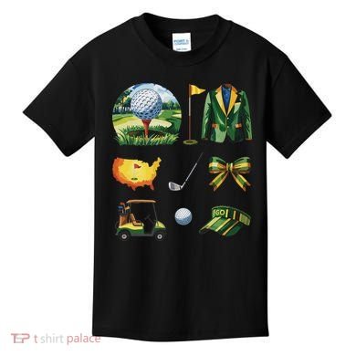 Coquette Bow Golf Tournament Art Kids T-Shirt