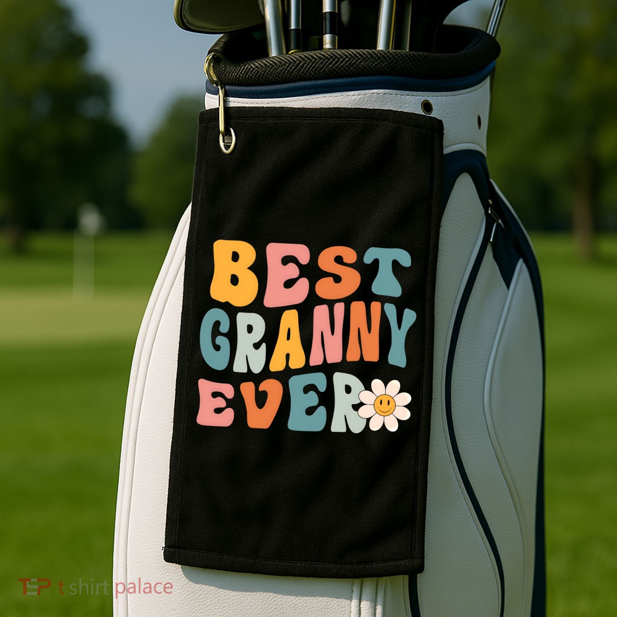 Cute Best Granny Ever Mothers Day Mom Grandma Gift Golf Towel