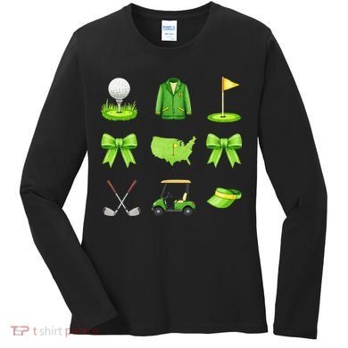 Coquette Bow Golf Tournament For Women Women's Long Sleeve Shirt