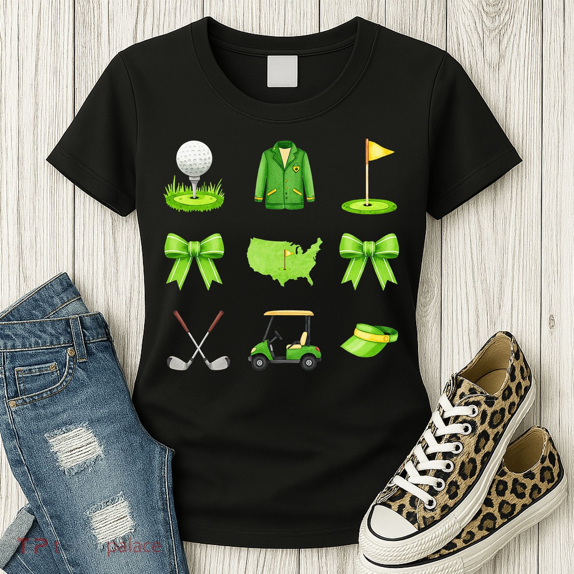 Coquette Bow Golf Tournament For Women Women's T-Shirt