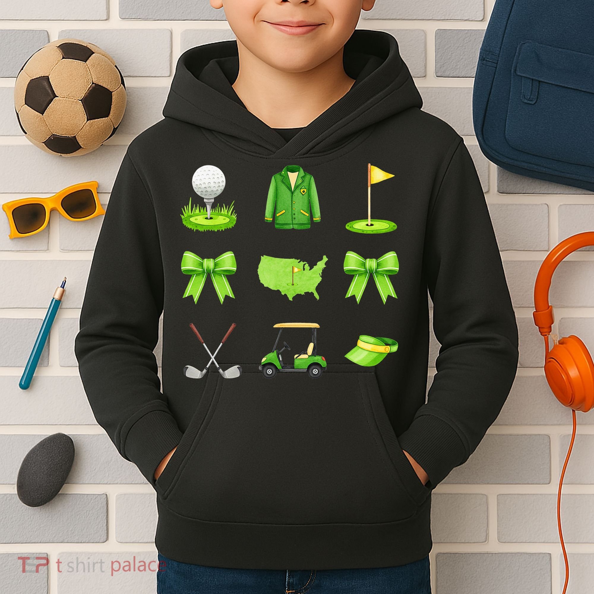Coquette Bow Golf Tournament For Women Kids Hoodie
