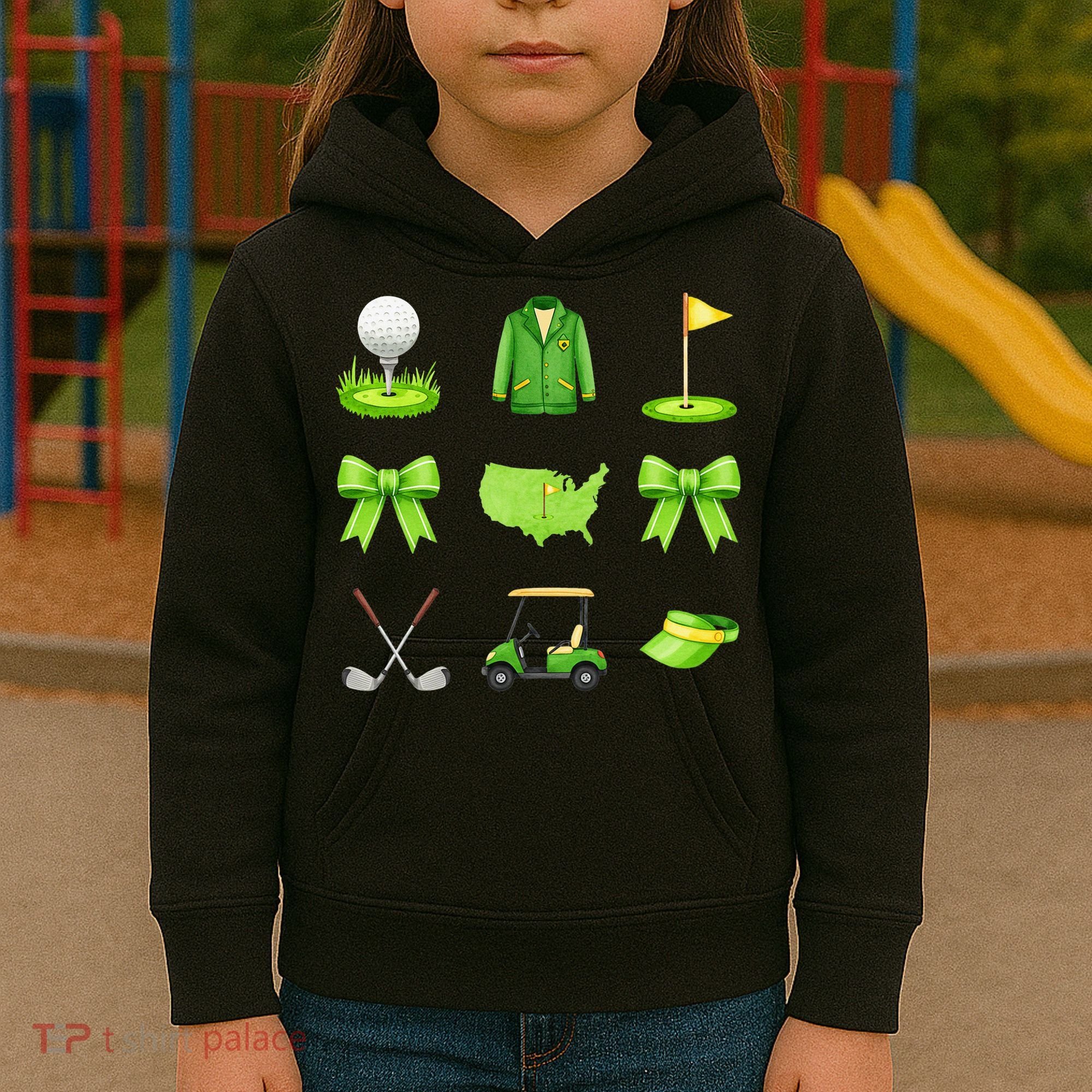 Coquette Bow Golf Tournament For Women Kids Hoodie