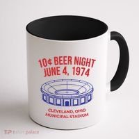 Cleveland Baseball Gift Retro 10 Cent Beer Night Gift Coffee Mug thumb 1