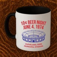 Cleveland Baseball Gift Retro 10 Cent Beer Night Gift Coffee Mug thumb 2