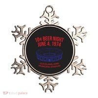 Cleveland Baseball Gift Retro 10 Cent Beer Night Gift Ornament thumb 0