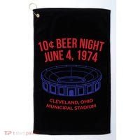 Cleveland Baseball Gift Retro 10 Cent Beer Night Gift Golf Towel thumb 0