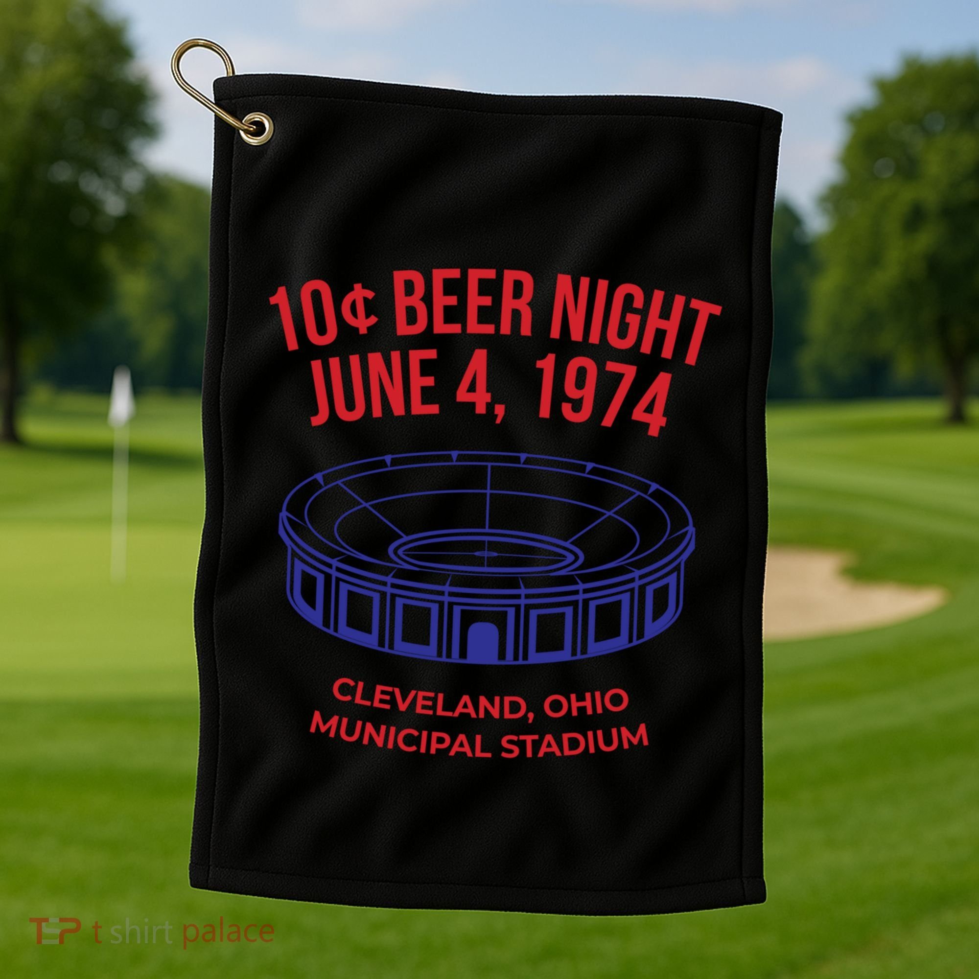 Cleveland Baseball Gift Retro 10 Cent Beer Night Gift Golf Towel