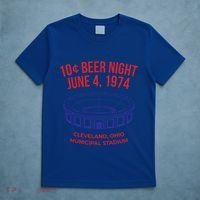 Cleveland Baseball Gift Retro 10 Cent Beer Night Gift T-Shirt thumb 5