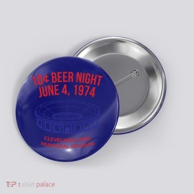 Cleveland Baseball Gift Retro 10 Cent Beer Night Gift Button
