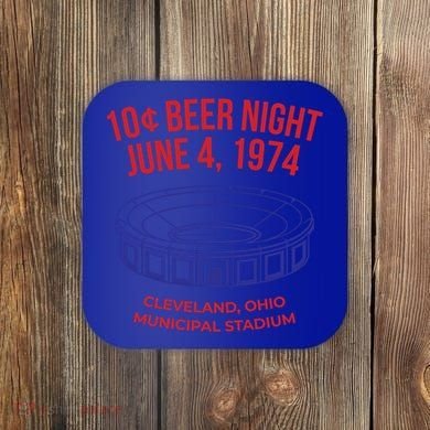 Cleveland Baseball Gift Retro 10 Cent Beer Night Gift Coaster