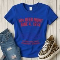 Cleveland Baseball Gift Retro 10 Cent Beer Night Gift Women's T-Shirt thumb 3