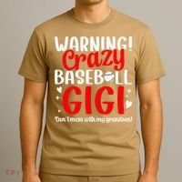 Crazy Baseball Gigi Grandma Gigi Of A Baseball Player Gigi T-Shirt thumb 3