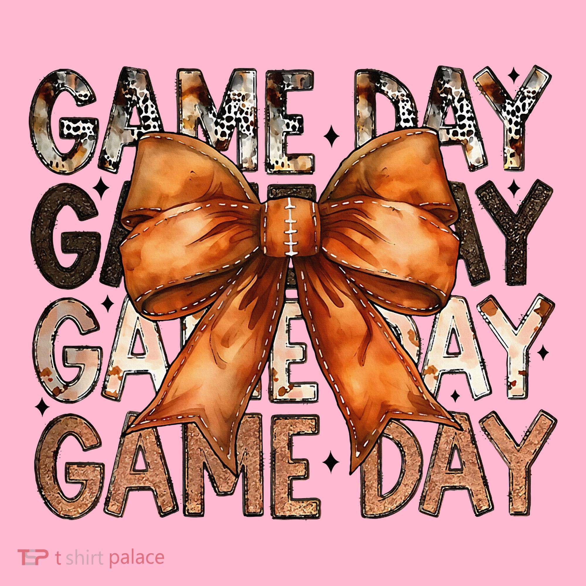 Coquette Bow Game Day American Football Autumn Thanksgiving Coaster