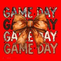 Coquette Bow Game Day American Football Autumn Thanksgiving Santa Hat thumb 1
