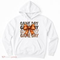 Coquette Bow Game Day American Football Autumn Thanksgiving Hoodie thumb 0