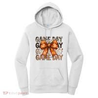 Coquette Bow Game Day American Football Autumn Thanksgiving Women's Hoodie thumb 0
