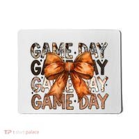 Coquette Bow Game Day American Football Autumn Thanksgiving Mousepad thumb 0