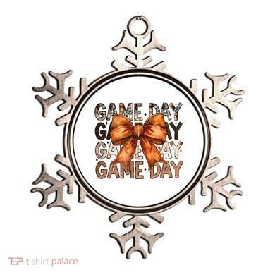 Coquette Bow Game Day American Football Autumn Thanksgiving Ornament