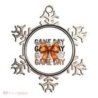 Coquette Bow Game Day American Football Autumn Thanksgiving Ornament thumb 0
