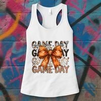Coquette Bow Game Day American Football Autumn Thanksgiving Women's Tank Top thumb 3