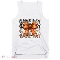 Coquette Bow Game Day American Football Autumn Thanksgiving Tank Top thumb 0