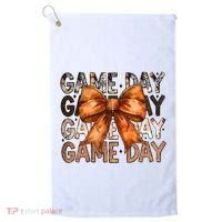 Coquette Bow Game Day American Football Autumn Thanksgiving Golf Towel thumb 0