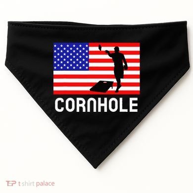 Cornhole Board Game Women American Flag Corn Hole Player USA-Made Doggie Bandana
